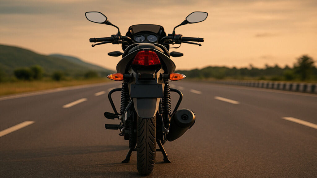 Bajaj Pulsar 125 rear view on open