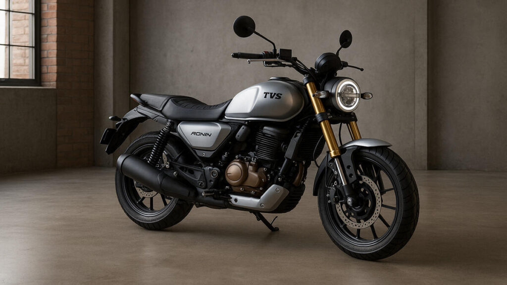 TVS Ronin Glacier Silver interior garage photo